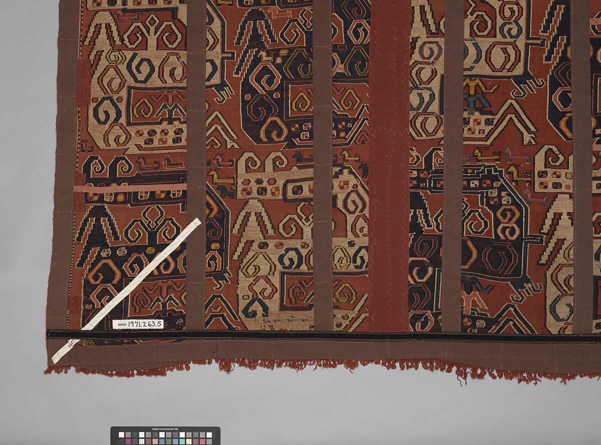 Dragon Carpet, Wool, cotton; plain weave with supplementary-weft embroidery (Soumak)