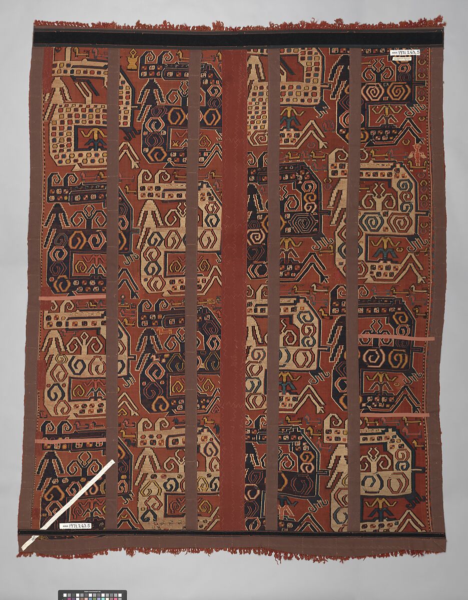 Dragon Carpet, Wool, cotton; plain weave with supplementary-weft embroidery (Soumak)