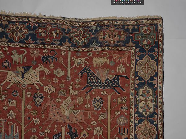 Carpet, Wool (warp, weft, and pile); symmetrically knotted pile