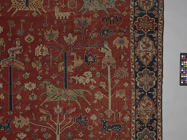 Carpet, Wool (warp, weft, and pile); symmetrically knotted pile