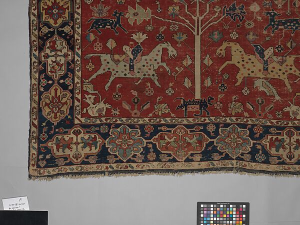 Carpet, Wool (warp, weft, and pile); symmetrically knotted pile