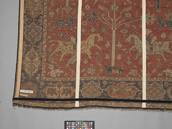 Carpet, Wool (warp, weft, and pile); symmetrically knotted pile