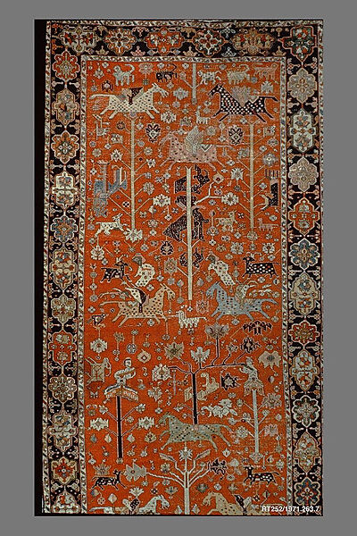 Carpet, Wool (warp, weft, and pile); symmetrically knotted pile