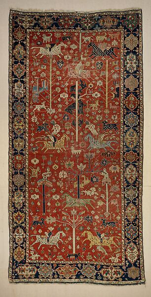 Carpet, Wool (warp, weft, and pile); symmetrically knotted pile