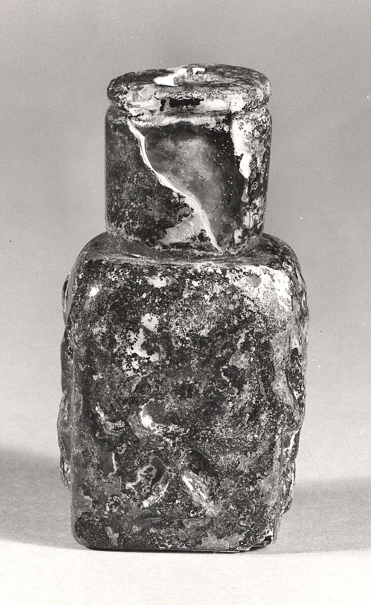 Bottle, Glass; mold blown