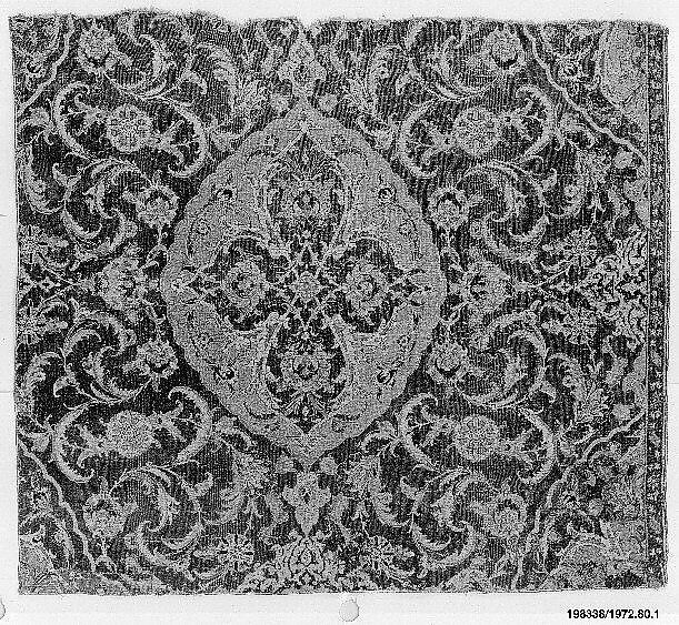 Fragment of an Ottoman Court Carpet, Wool (warp, weft, and pile); asymmetrically knotted pile
