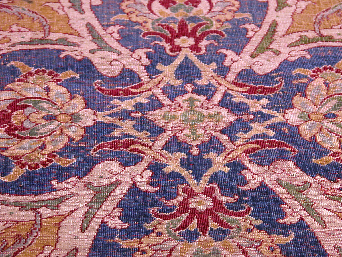 Fragment of an Ottoman Court Carpet, Wool (warp, weft, and pile); asymmetrically knotted pile