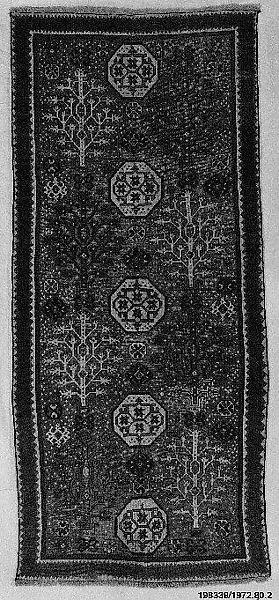 Carpet, Wool (warp, weft, and pile); symmetrically knotted pile