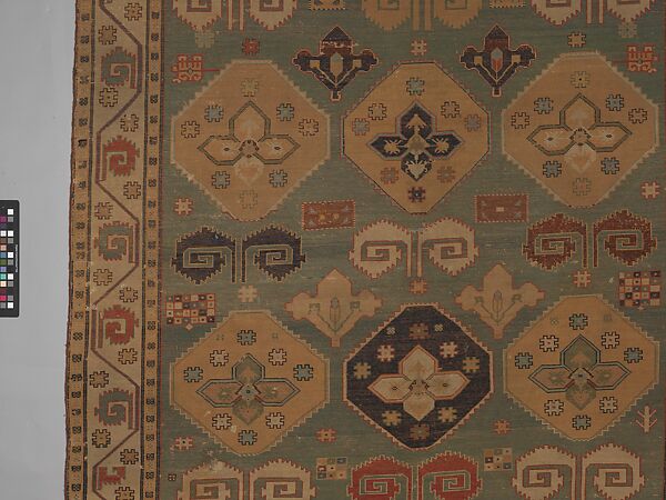 Shield Carpet, Cotton (warp, weft), wool (pile); symmetrically woven pile