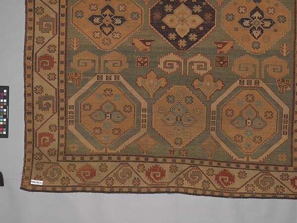 Shield Carpet, Cotton (warp, weft), wool (pile); symmetrically woven pile