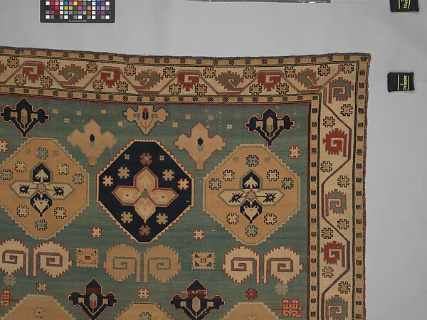 Shield Carpet, Cotton (warp, weft), wool (pile); symmetrically woven pile
