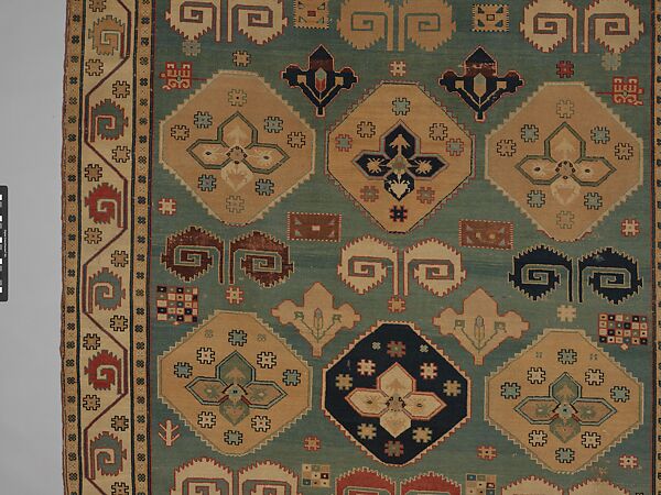 Shield Carpet, Cotton (warp, weft), wool (pile); symmetrically woven pile