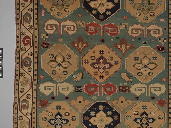 Shield Carpet, Cotton (warp, weft), wool (pile); symmetrically woven pile