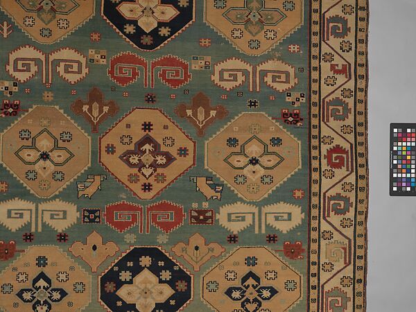 Shield Carpet, Cotton (warp, weft), wool (pile); symmetrically woven pile