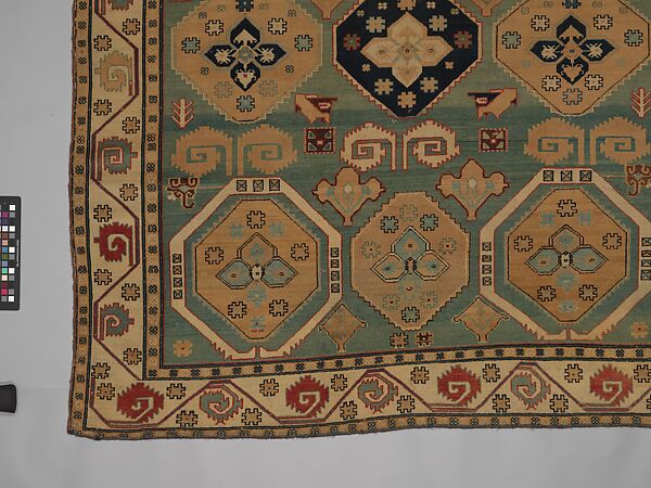 Shield Carpet, Cotton (warp, weft), wool (pile); symmetrically woven pile
