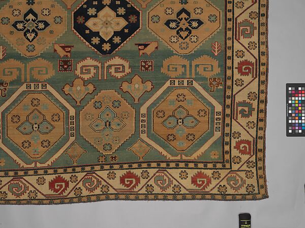 Shield Carpet, Cotton (warp, weft), wool (pile); symmetrically woven pile