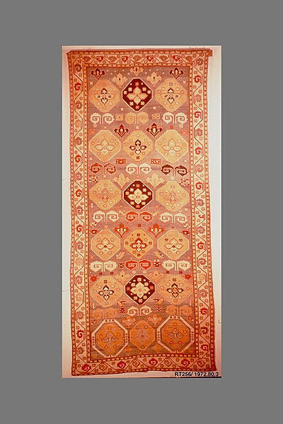 Shield Carpet, Cotton (warp, weft), wool (pile); symmetrically woven pile
