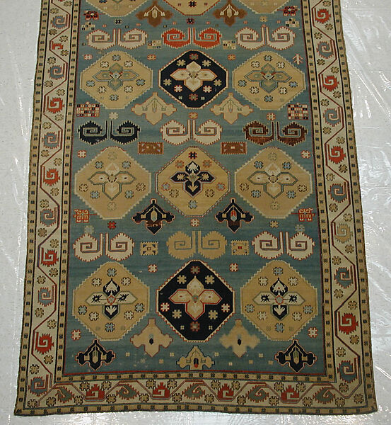 Shield Carpet, Cotton (warp, weft), wool (pile); symmetrically woven pile