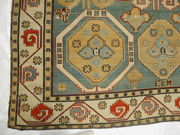 Shield Carpet, Cotton (warp, weft), wool (pile); symmetrically woven pile
