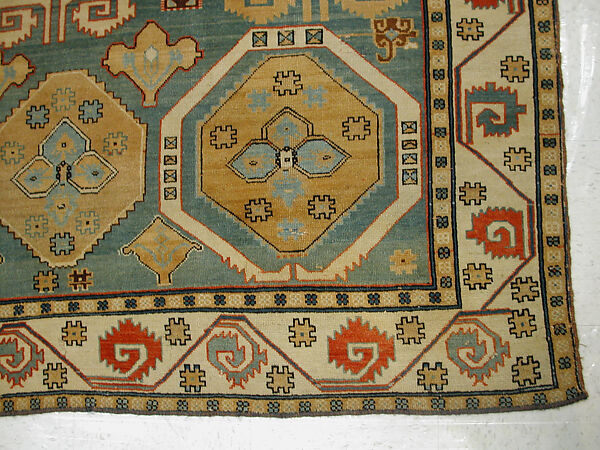 Shield Carpet, Cotton (warp, weft), wool (pile); symmetrically woven pile