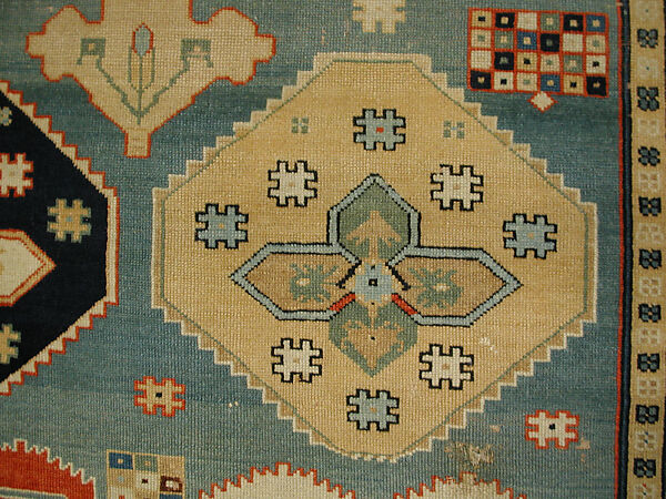 Shield Carpet, Cotton (warp, weft), wool (pile); symmetrically woven pile