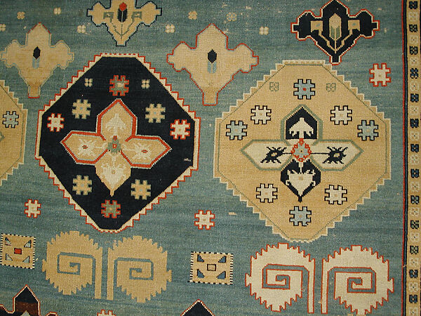 Shield Carpet, Cotton (warp, weft), wool (pile); symmetrically woven pile