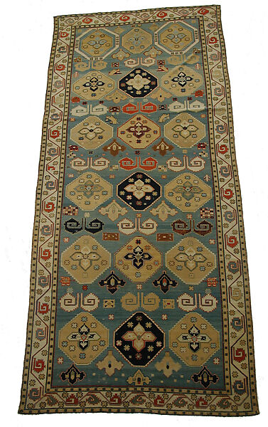Shield Carpet, Cotton (warp, weft), wool (pile); symmetrically woven pile
