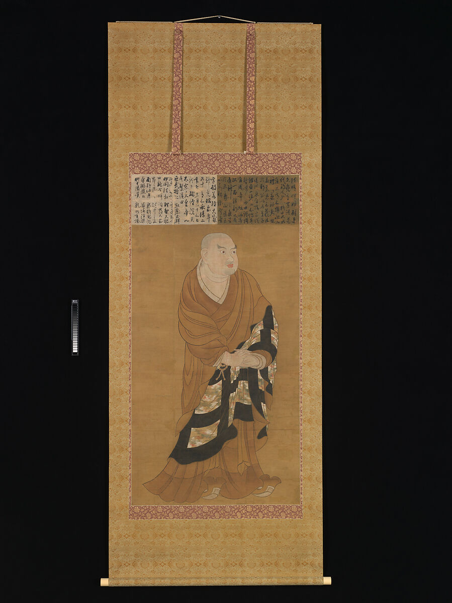 Portrait of Jion Daishi (Guiji), Hanging scroll; ink and color on silk, Japan