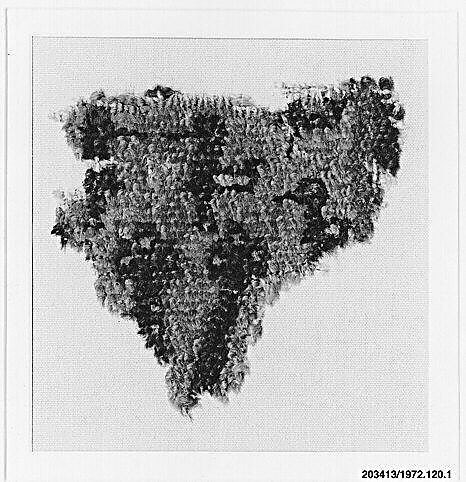 Carpet Fragment, Wool (warp, weft, and pile); single-warp (Spanish) knotted pile