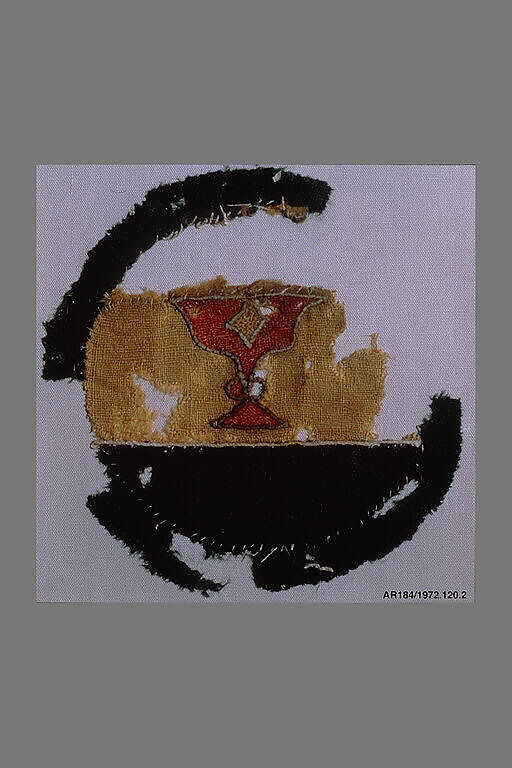 Textile Fragment, Wool; appliqued and embroidered