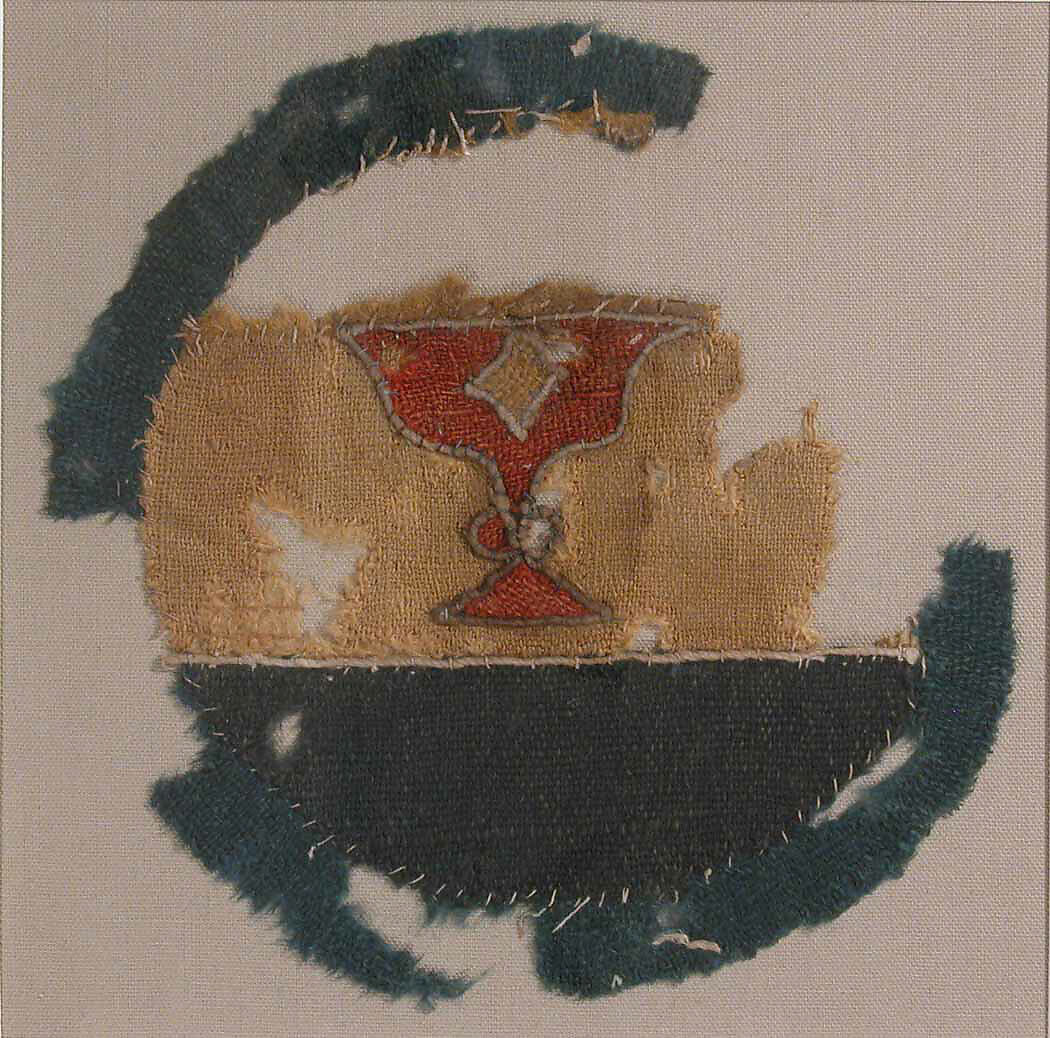 Textile Fragment, Wool; appliqued and embroidered