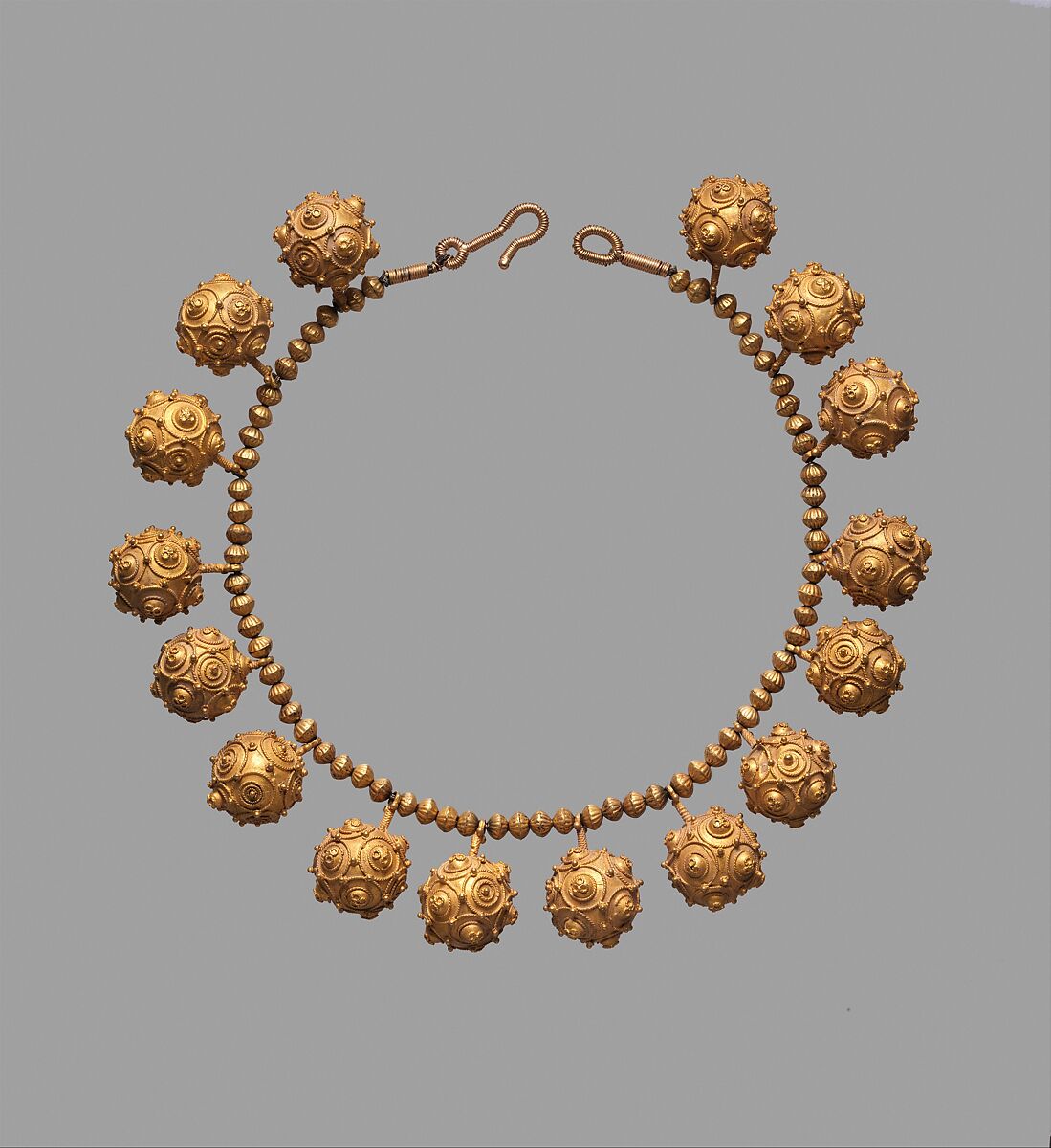 Necklace, Gold; granulation