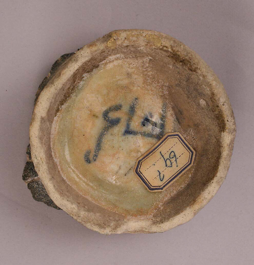 Ceramic Fragment, Stonepaste; painted under transparent glaze
