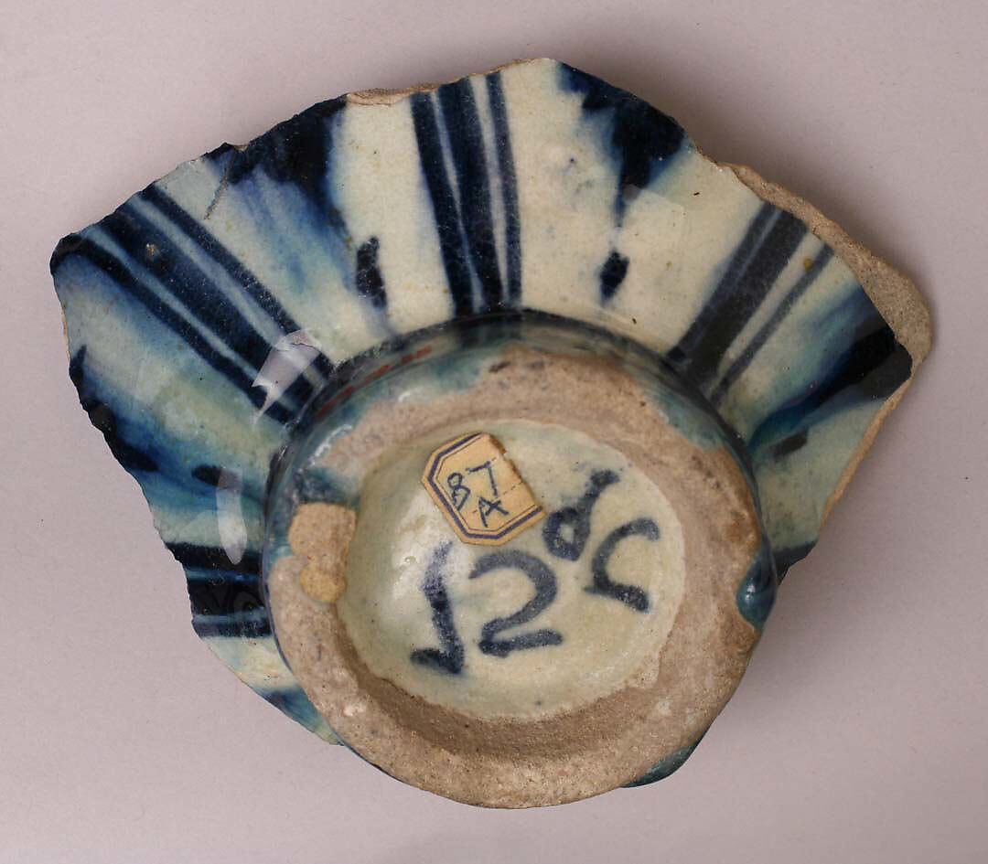 Ceramic Fragment, Stonepaste; painted under transparent glaze