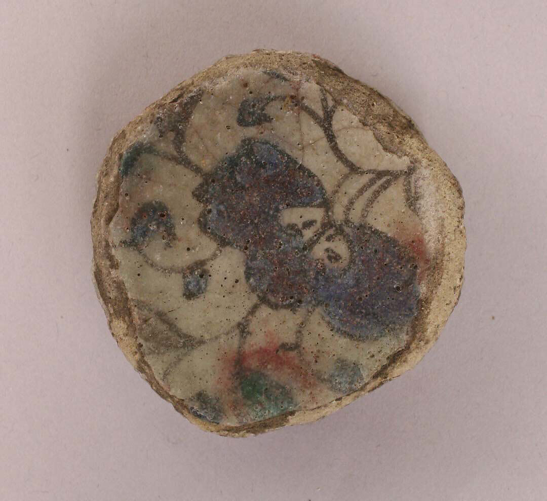 Ceramic Fragment, Stonepaste; painted under transparent glaze 