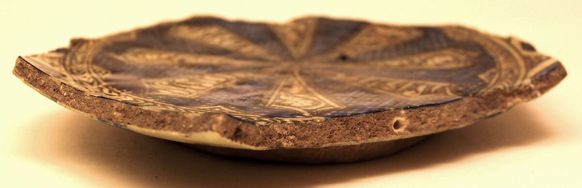 Ceramic Fragment, Stonepaste; painted under transparent glaze