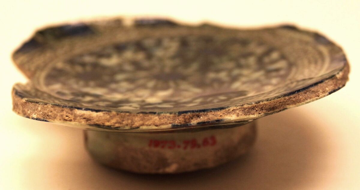 Ceramic Fragment, Stonepaste; painted under transparent glaze