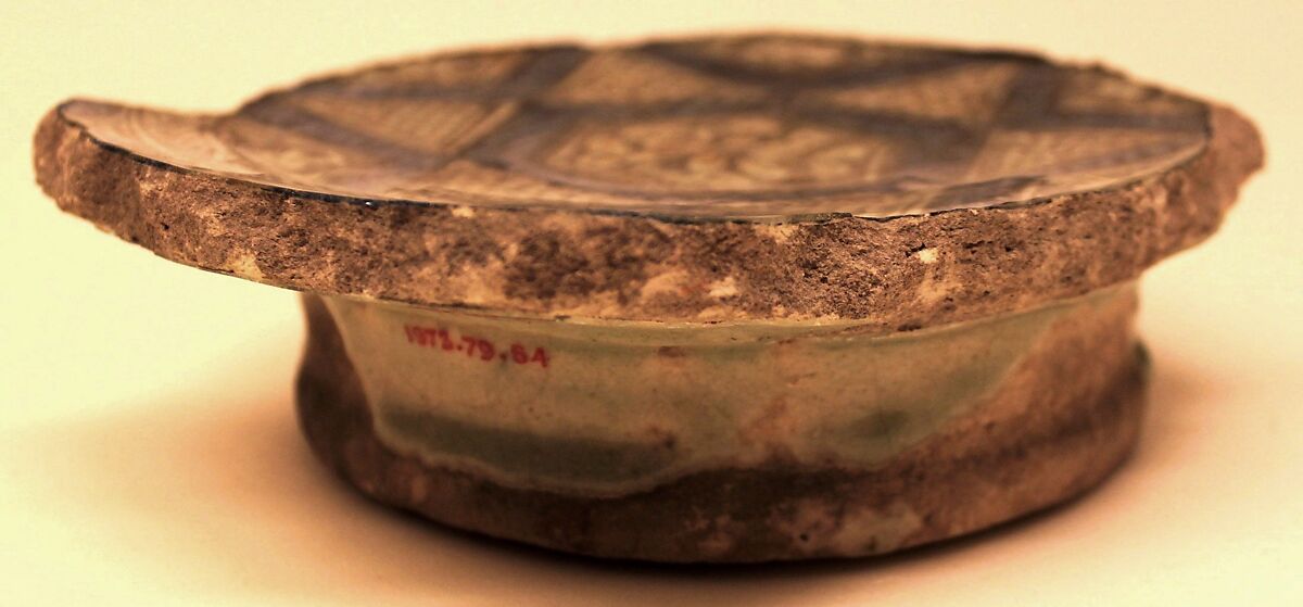 Ceramic Fragment, Stonepaste; painted under transparent glaze