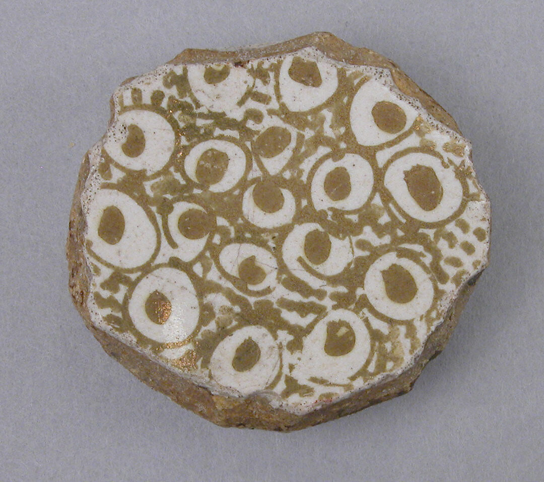 Ceramic Fragment, Stonepaste; painted under transparent glaze 
