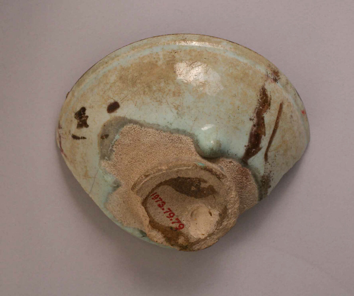 Fragment of a Bowl, Stonepaste; painted under transparent glaze
