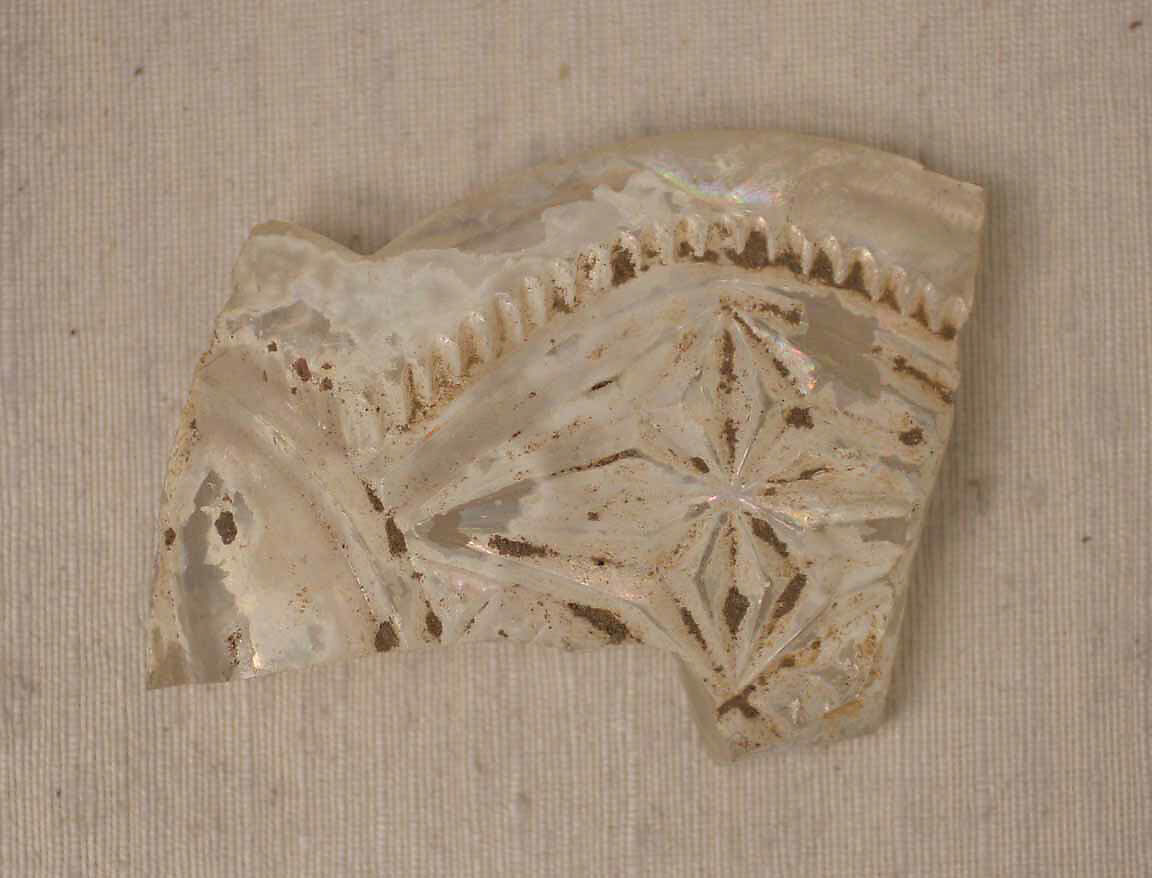 Glass Fragment, Glass; cut