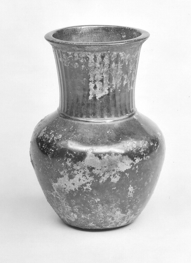 Vase, High-tin bronze; hammered