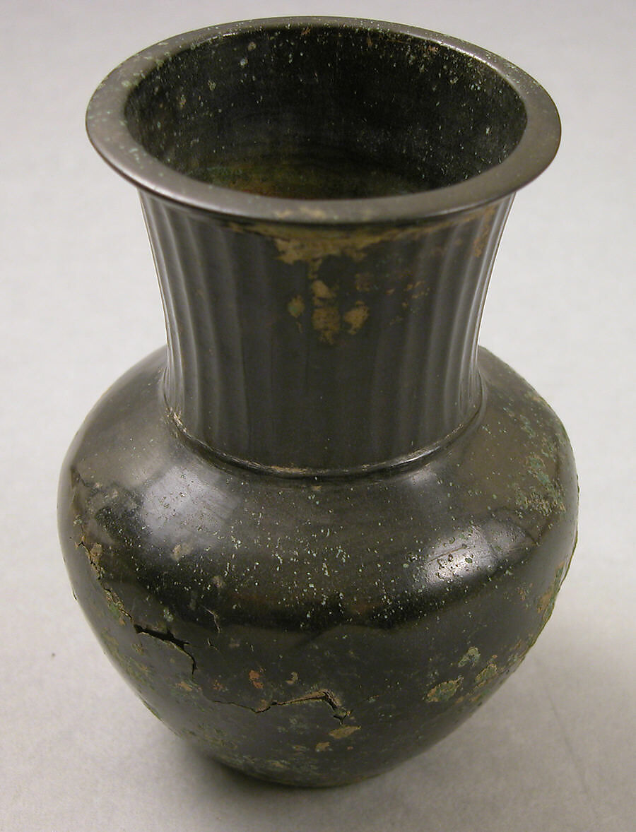 Vase, High-tin bronze; hammered 