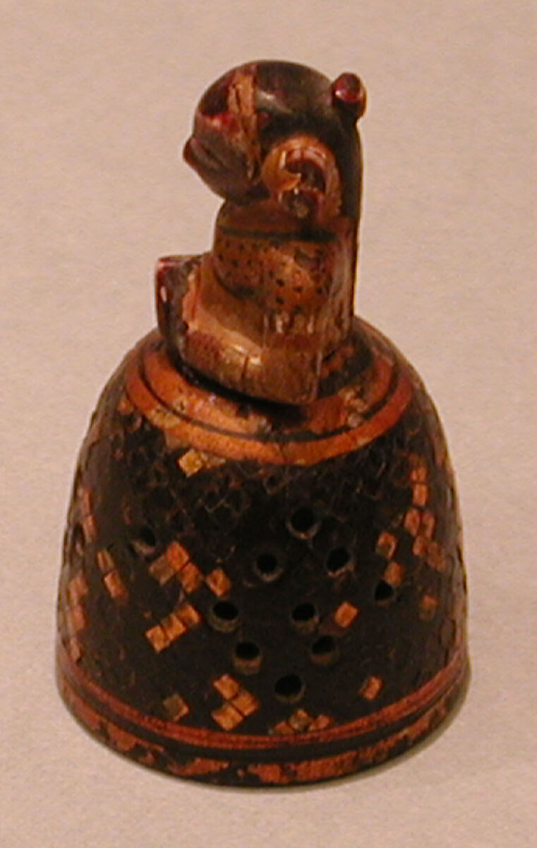 Pawn in the Form of an Indian Lady, Ivory; painted, gilded, and lacquered