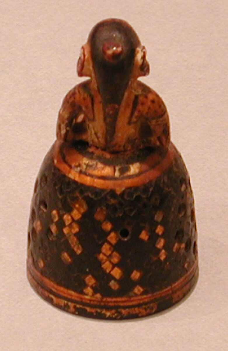Pawn in the Form of an Indian Lady, Ivory; painted, gilded, and lacquered