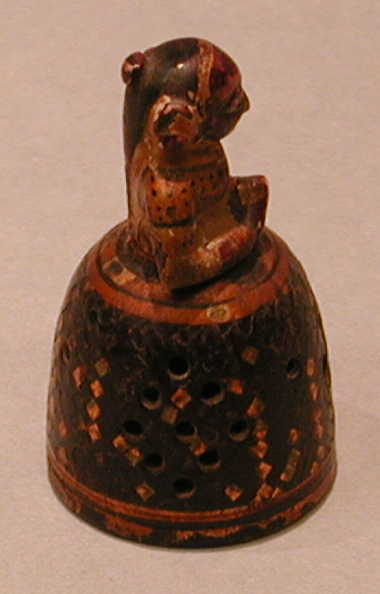 Pawn in the Form of an Indian Lady, Ivory; painted, gilded, and lacquered