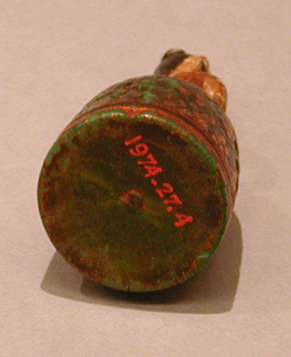 Pawn in the Form of an Indian Lady, Ivory; painted, gilded, and lacquered