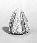 Gaming Piece, Earthenware, glazed and green glass