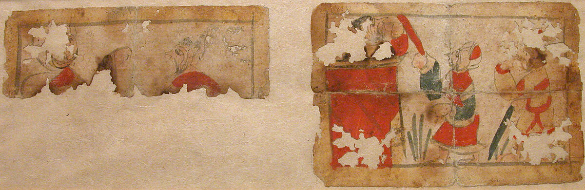 Illustrated Single Work, Ink and opaque watercolor on paper