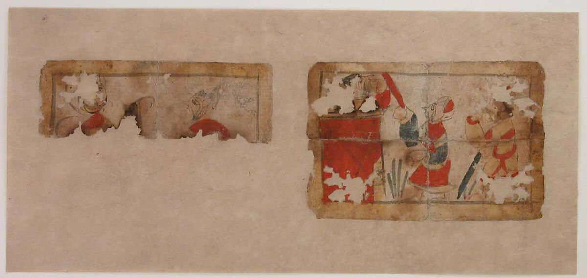 Illustrated Single Work, Ink and opaque watercolor on paper